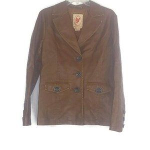 Vintage Inspired Soft Faux Leather Jacket